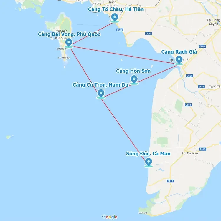 Bản đồ tàu cao tốc Nam Du