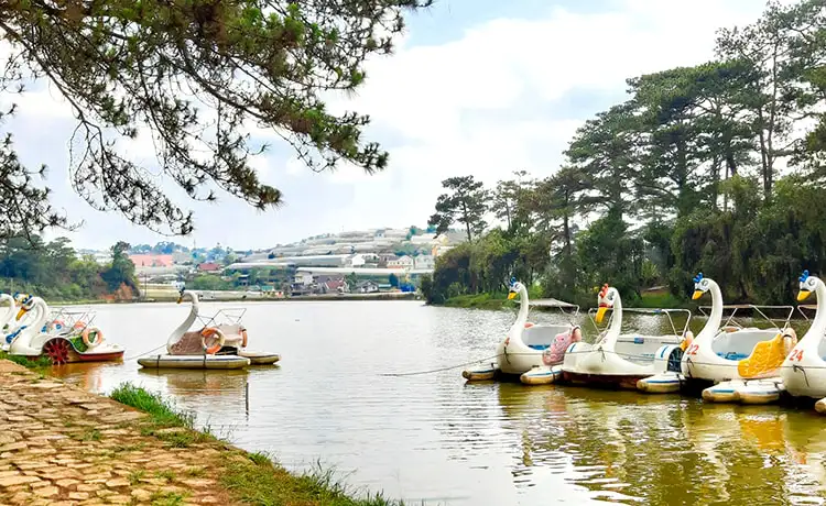chơi đạp vịt khu du lịch hồ than thở đà lạt