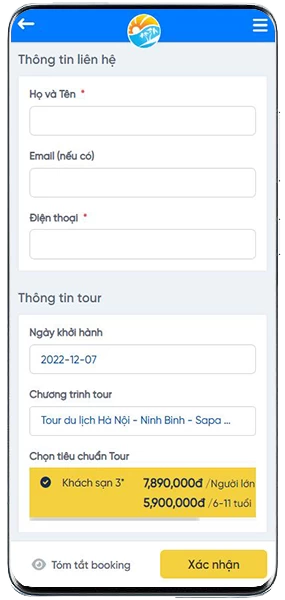 Hướng dẫn đặt Tour Bình Ba