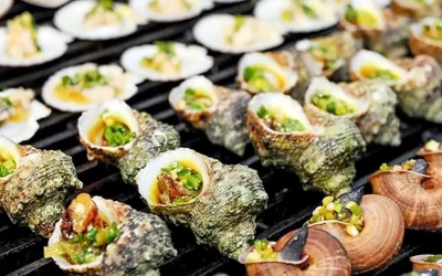 Ốc mắt ngọc nướng - Đặc sản Nam Du